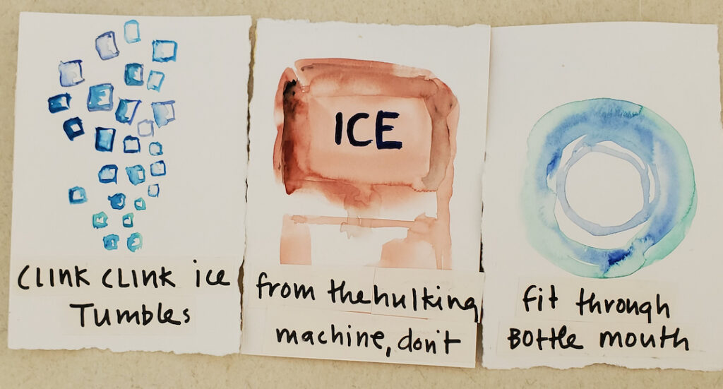 Clink Clink Ice Tumbles Haiku