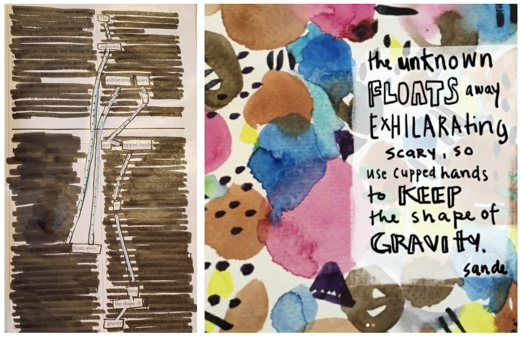 gravity – black out poem and art work by Sande Smith gravity - black out poem and art work by Sande Smith